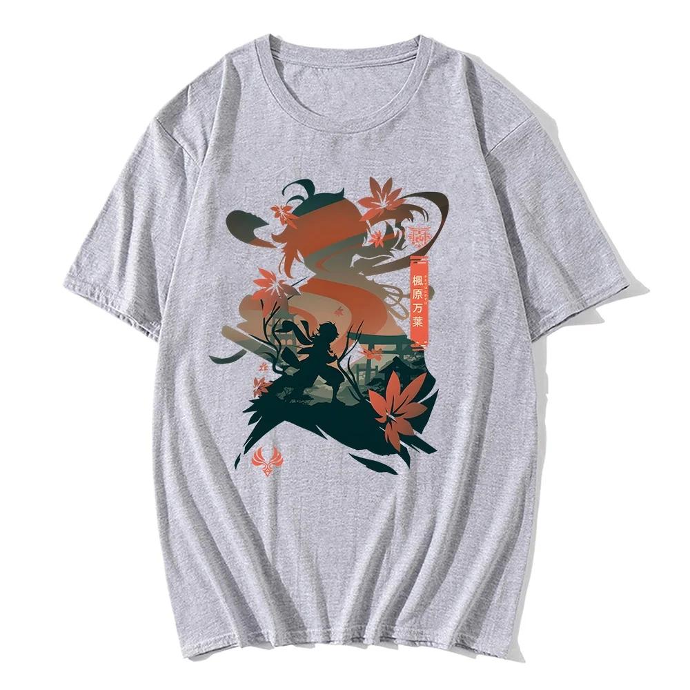 Genshin Impact Printing Tshirts Xiao Venti Print Tee Shirts Hu Tao Zhong Li Graphic T-shirt Kaedehara Kazuha Raiden Shogun Tees