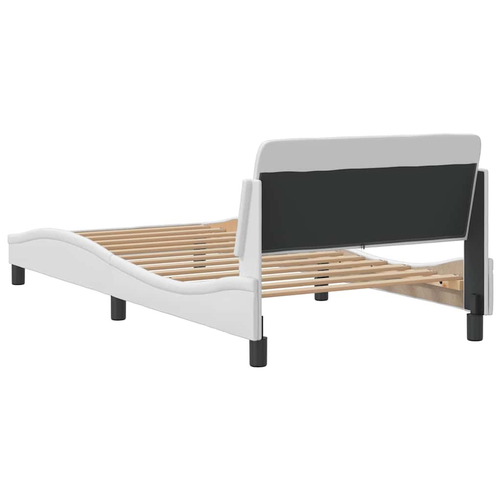 Dover Bed Frame White 100x200 Cm Faux Leather