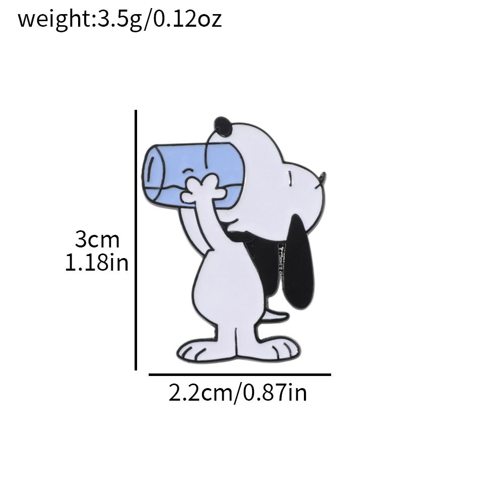 Snoopy Enamel Pins Set Cute Cartoon White Dog Brooches Lapel Badges for Backpack Creative Gift for Friends