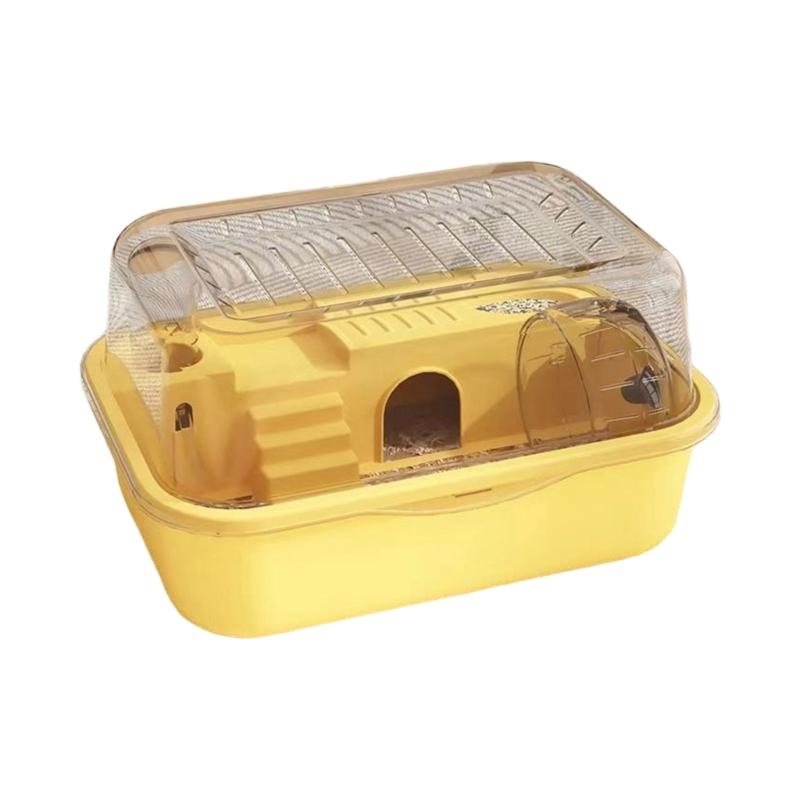 Clear View Rodents Habitat Detachable Pet Cage with Running Wheel and Enrichment Climbing Structure for Small Animal