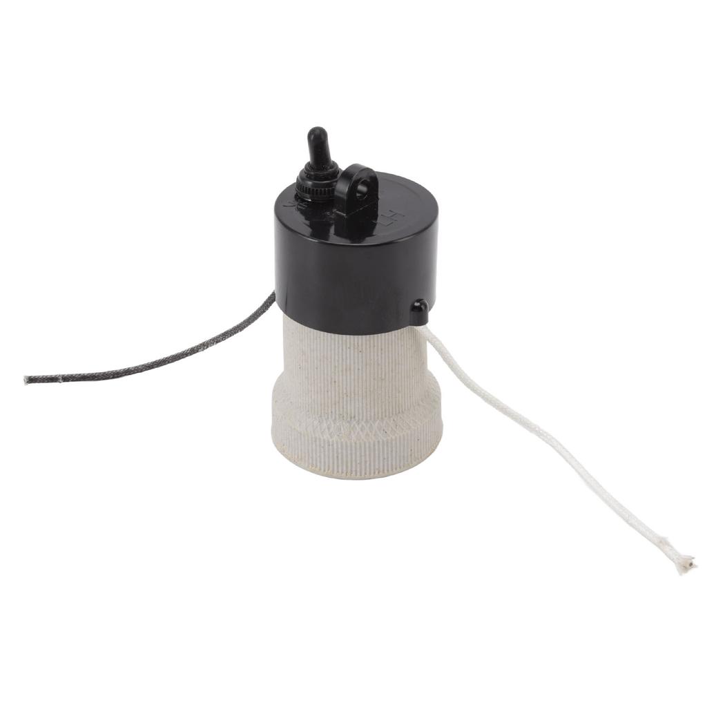 E27 Porcelain Lamp Holder Waterproof 2 Levels Adjustable Temp Heat Insulation Small Tee Heat Light