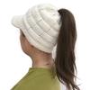 Skiing Sports Hat Thermal Ponytail Hat for Women with A Hollowed-out Brim Peaked Cap Baseball Cap Autumn and Winter Casual Hat