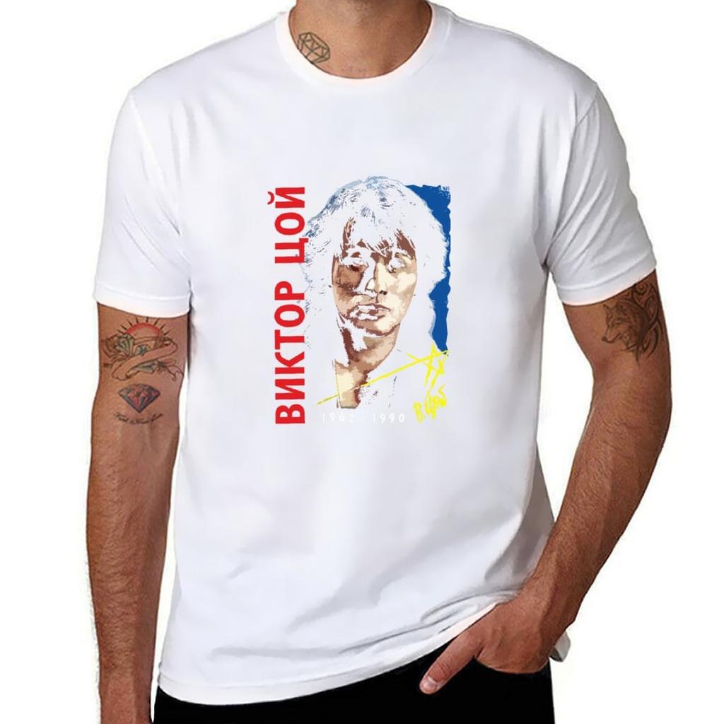 Viktor Tsoi Kino Tshirt Work Basic Short Sleeve Top