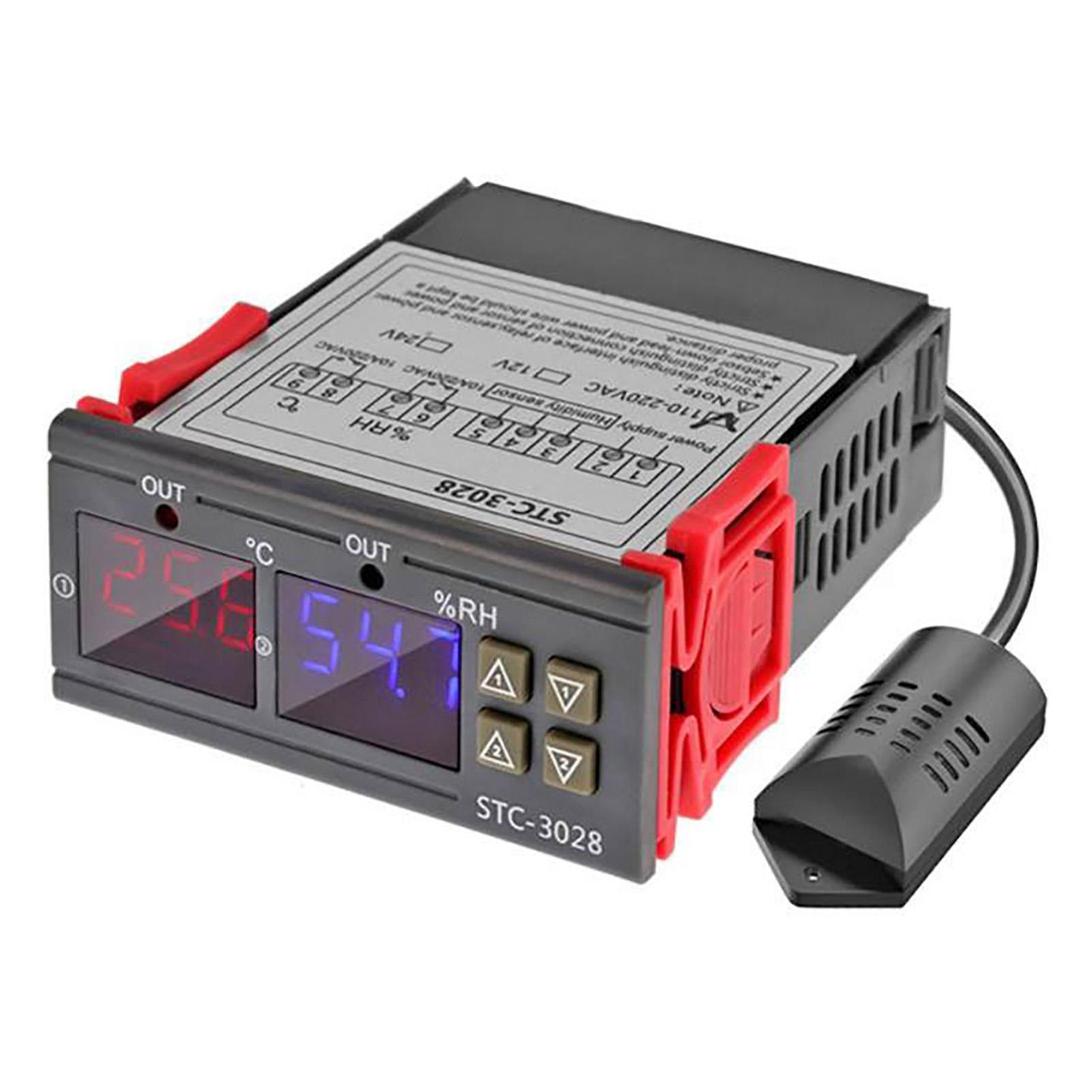 

Digital Temperature Humidity Controller 20 celsius to +80 celsius 00percent RH to +100percent Accurate Hygrometer