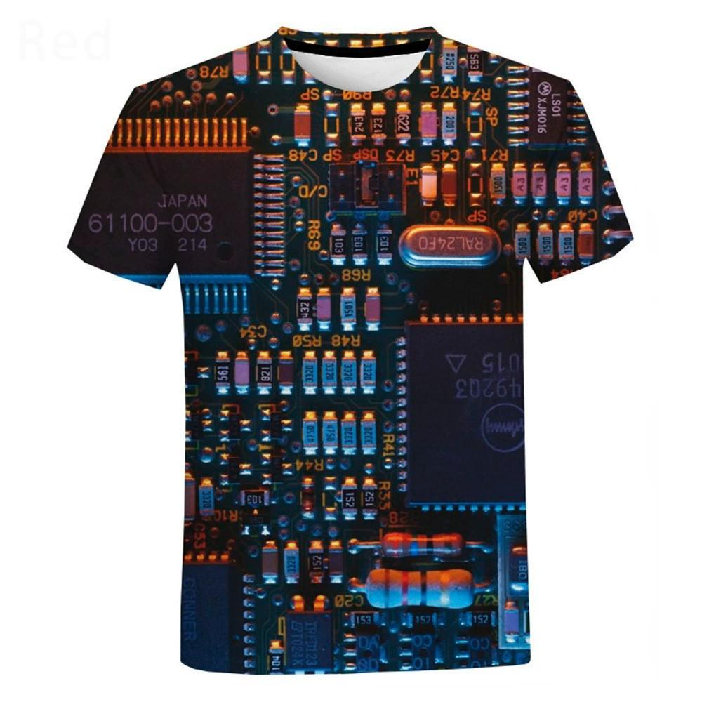 Fashion Digital Printed Men's Short Sleeve Casual Top Soft T-Shirts Men’s