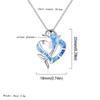 Boho Fashion Animal Dolphin Heart Pendant Necklace for Women Girl Fashion Imitation Blue Opal Necklace Wedding Jewelry