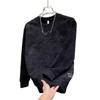 Cross Men's Pullover: Autumn/Winter Long Sleeve Casual Hoodie with Thick Velvet Lining (48-Hour Shipping)