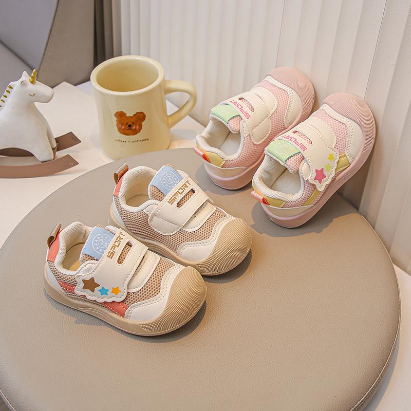 2025 Spring/Autumn Boys & Girls Breathable Mesh Baby Walker Shoes - Soft, Non-slip Toddler Soles