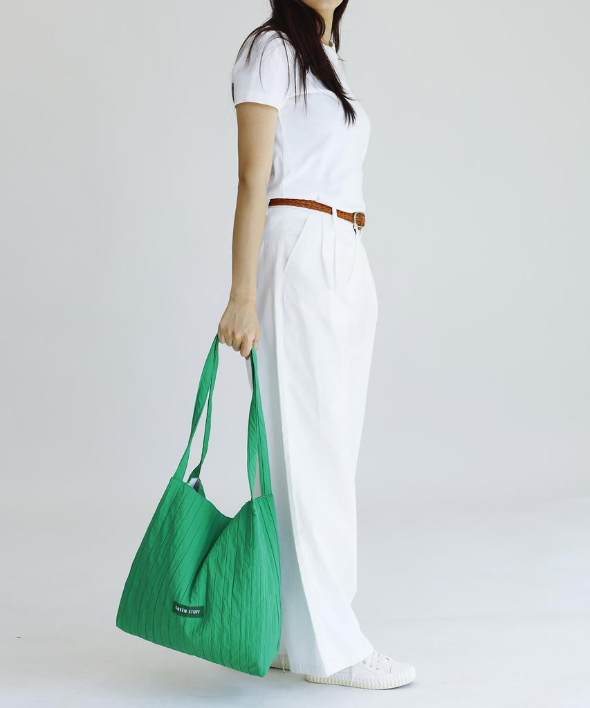 Green Stuff Effortlessly Boxy Shopper Bag 53 Volume Line - Green