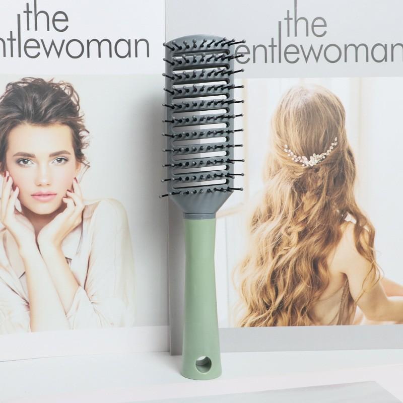 Black and Gold Anti-Static Hair Brush Set with Massage Function for Curly Hair Care