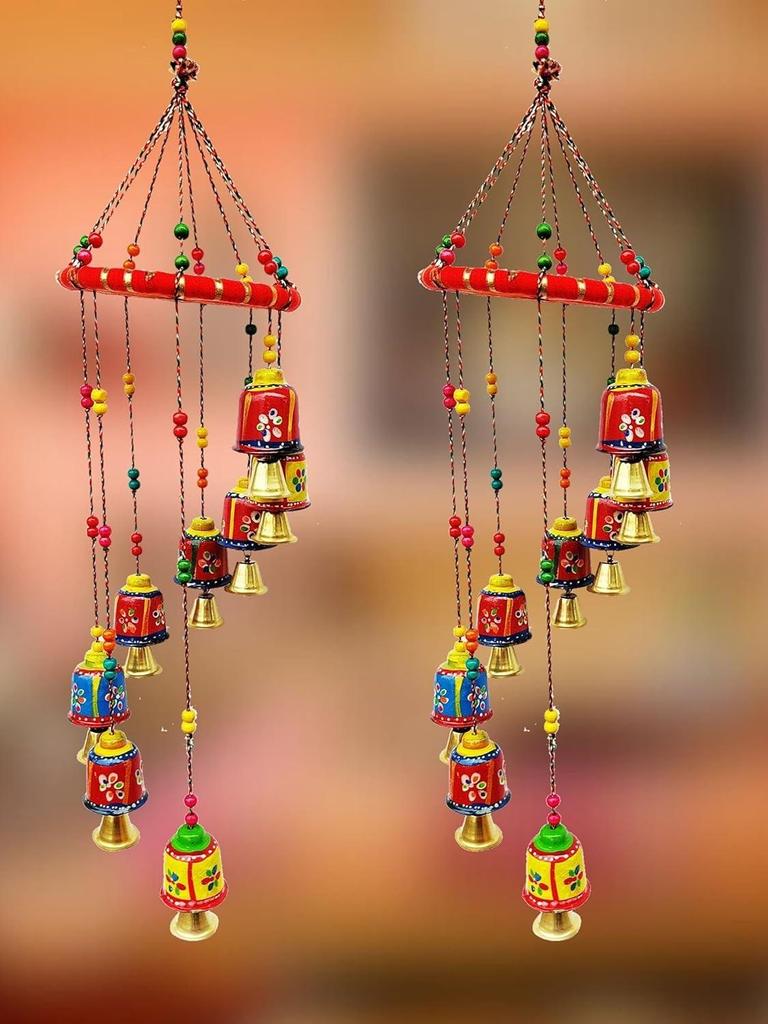 Tür- & Wandbehang Heimdeko, Balkondeko zum Aufhängen, Wohnungseinrichtung, Diwali-Geschenk, Firmengeschenk, Heimdekoartikel (2er-Pack, Mehrfarbig)