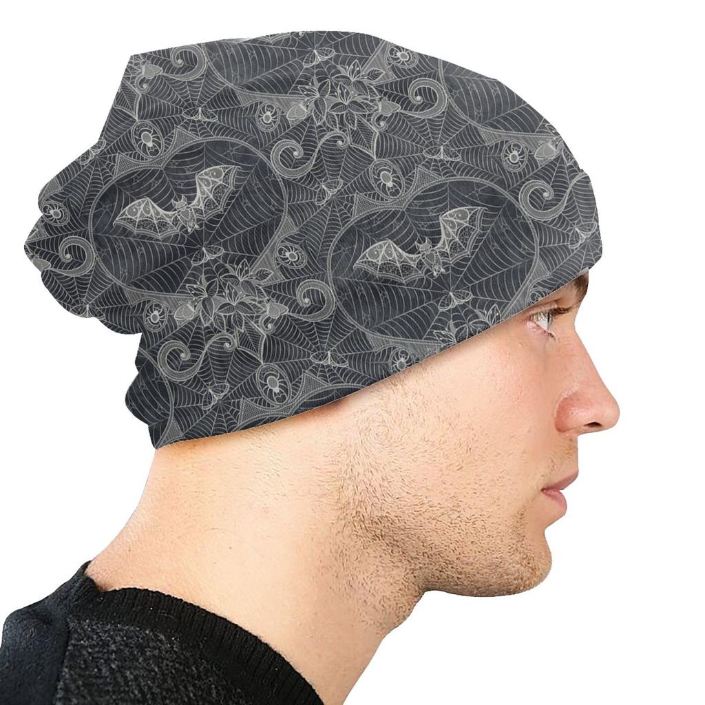 Gothic Spider Web Winter Warm Bonnet Homme Slouchy Beanie Hat Hip Hop Outdoor Ski Skullies Beanies Caps for Unisex Women