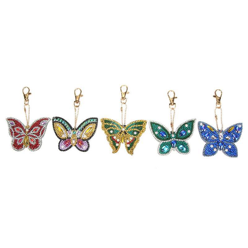 Special-Shaped Brick Diamond Painting Keychain Diy Christmas Series Cartoon Decorative Small Pendant