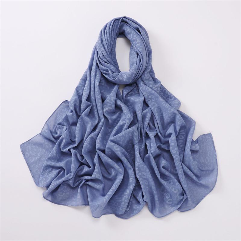 Fashion Press Leopard Dot Bubble Chiffon Instant Hijab Shawl Lady High Quality Wrap Beach Bufandas Ramadan Muslim Sjaal 170*70Cm