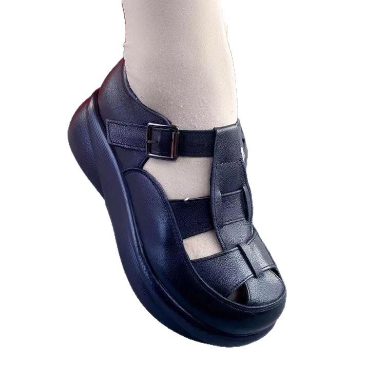 Platform Pig Cage Shoes Slope Heel Cool Slippers Women's Fashion 2025 Summer New Versatile Go Out Platform Sandals Women