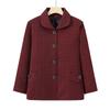 Spring & Autumn Lightweight Jacket for Mature Women - Stylish Lapel Top, Grandma's Fashionable Two-Way Shirt