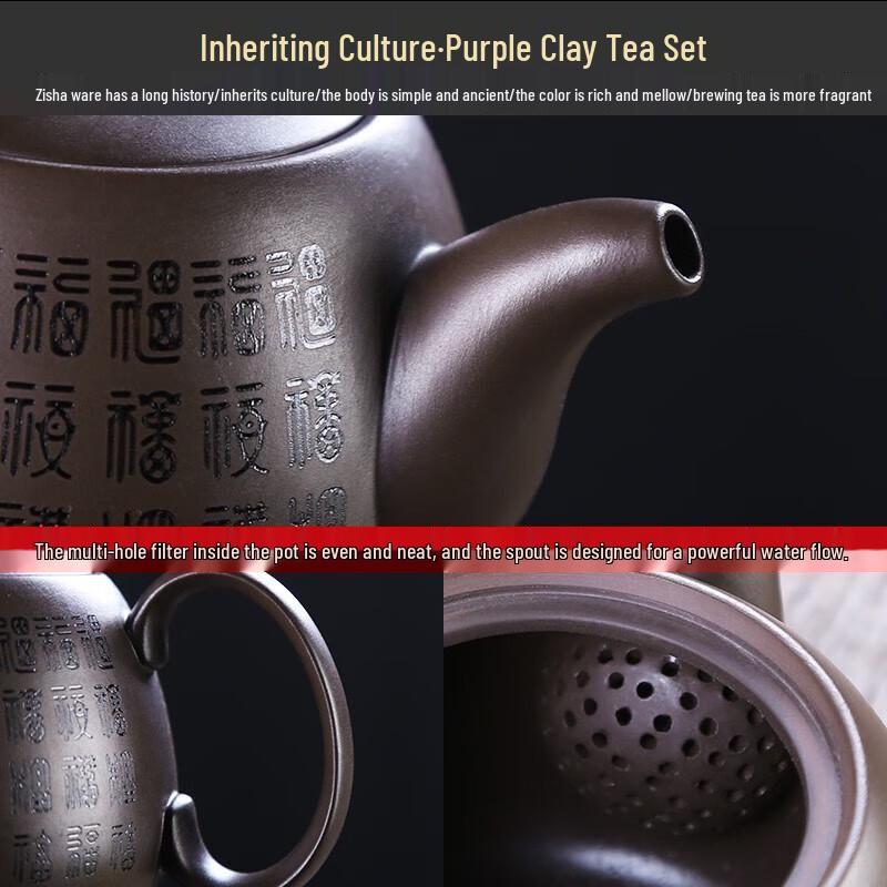 LiHou Zisha Ceramic Travel Tea Set