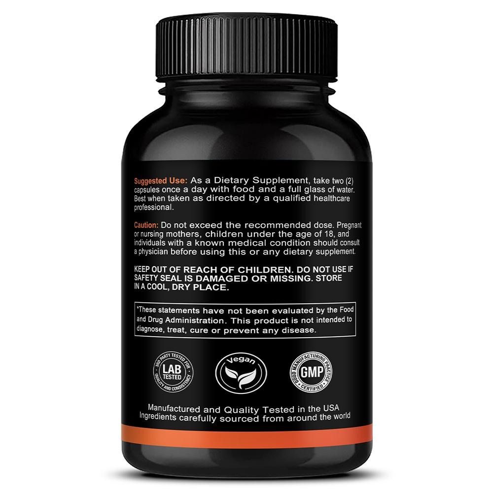 VitalXtra Ginseng + Ginkgo Capsules, Extra Strength, Korean Panax Ginseng Root with Ginkgo Biloba Extract, 120 Caps