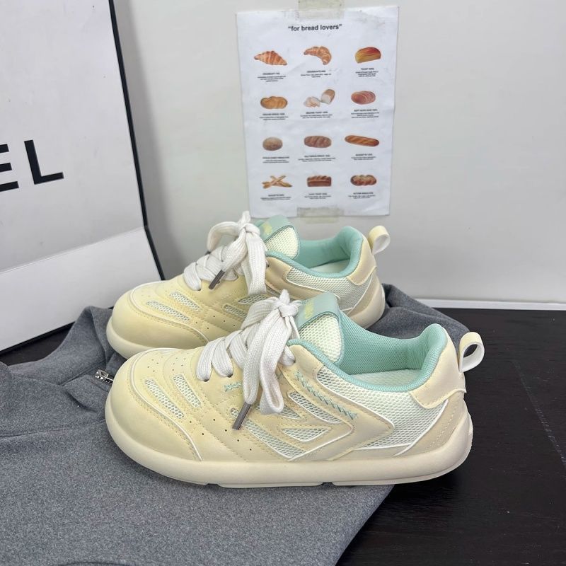 Pink Double Mesh Shoes Female Ugly Cute Summer New Niche Breathable Sports Little White Shoes