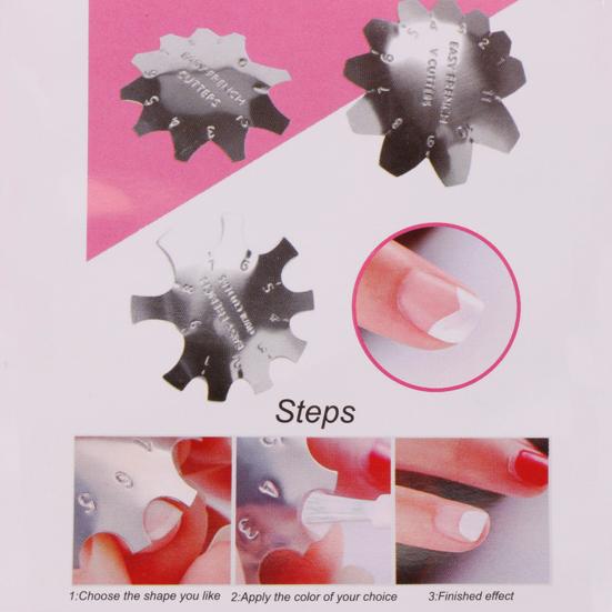 Nail Cutter Plate French Manicure Rust-Proof Stainless Steel Nail Art Manicure Edge Trimmer for Female