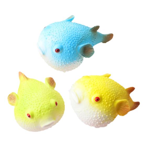 Pufferfish Squeeze Ball Cute Pufferfish Stress Relief Toy Soft Rubber Slow Rising Fidget Toy for Kids Adults Anxiety Relief