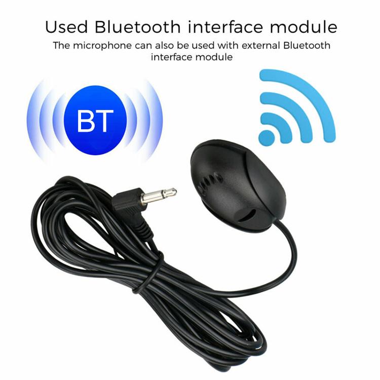 ZJ010MR Mono 3.5mm Angle Head Plug Car Navigation GPS Speaker External Paste Bluetooth Microphone, Length: 3m