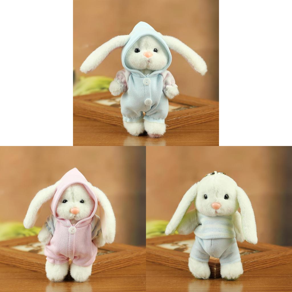 Plush Bunny Keychain With Movable Joints For Kids And Collectors