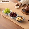 Chinese Hibiscus High Foot Fruit Dishes Aesthetic Cake Display Stand Plates for Food Household Hospitality Dishes Decoration