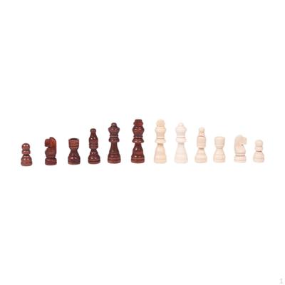 32 Wooden Chess Pieces, Figures for Beginners, Ideal Tournaments, Dormitories And Homes.