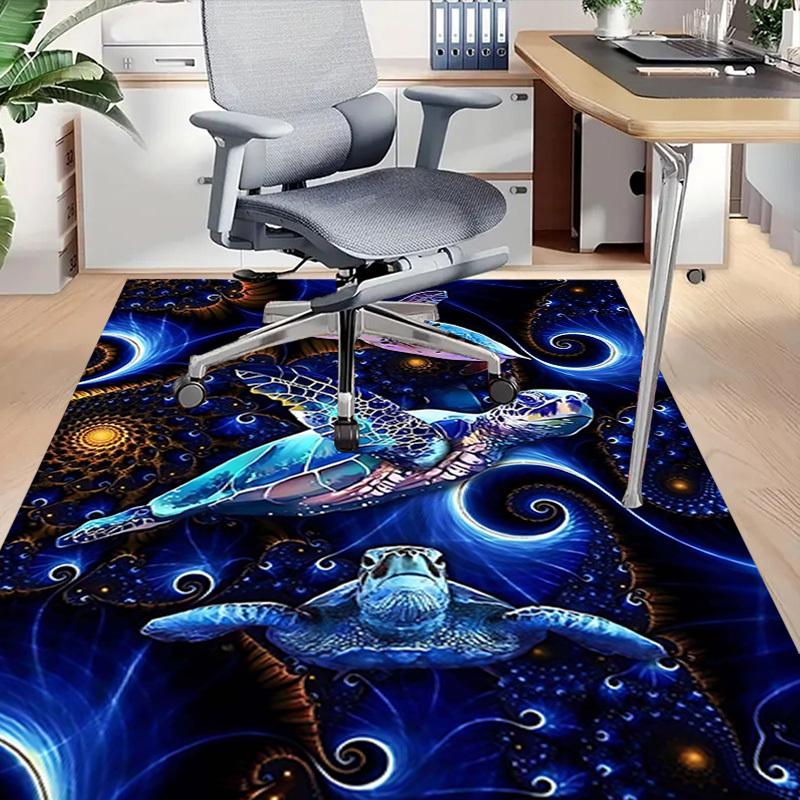 1 Stück Nicht-Rutsch-Bodenmatte mit Meeresschildkrötenmotiv, für Büro, Familie, Schlafzimmer, Studio - Großer Teppich, Dekorative Matte, Langlebiges Material-C0458