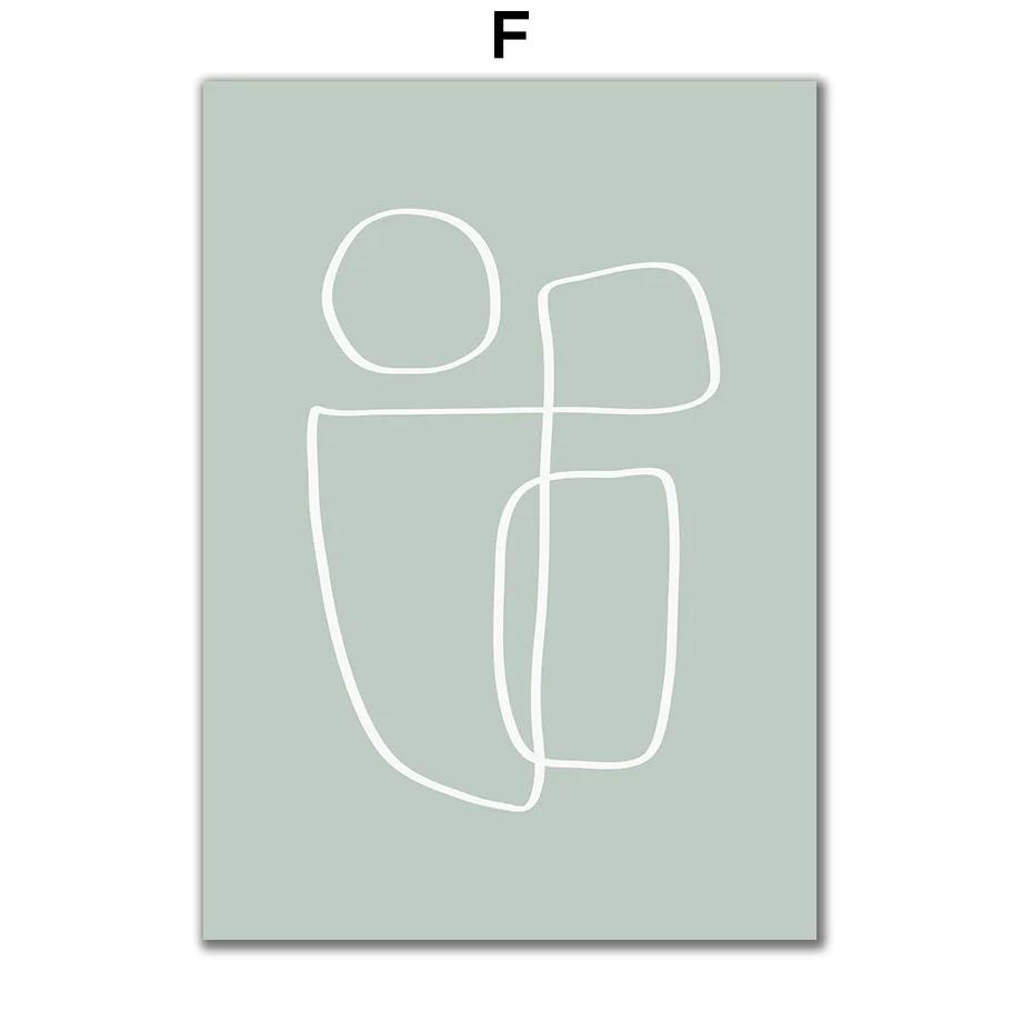 Nordic Abstract Shape Girl Line Leaf Cactus Posters and Prints Wall Art Wall Pictures for Living Room Home Decor Canvas Painting