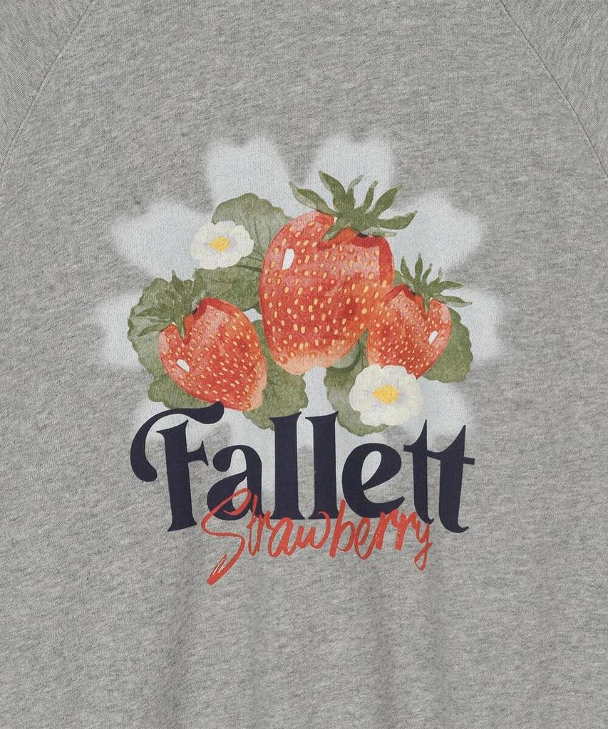 FALLETT Fresh Berry Raglan Sweatshirt Gray