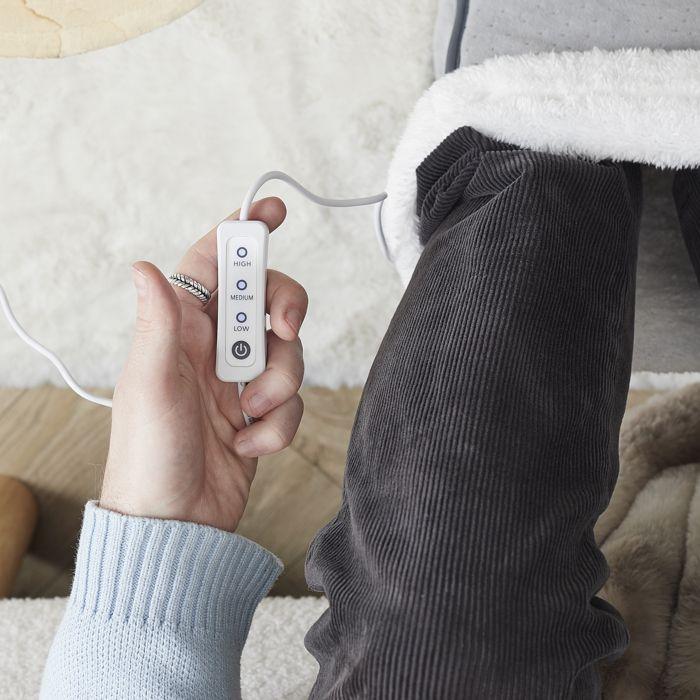 Chauffe-pieds électrique - SENSLY - 30x30cm - 3 niveaux de chaleur - USB - Confortable et pratique