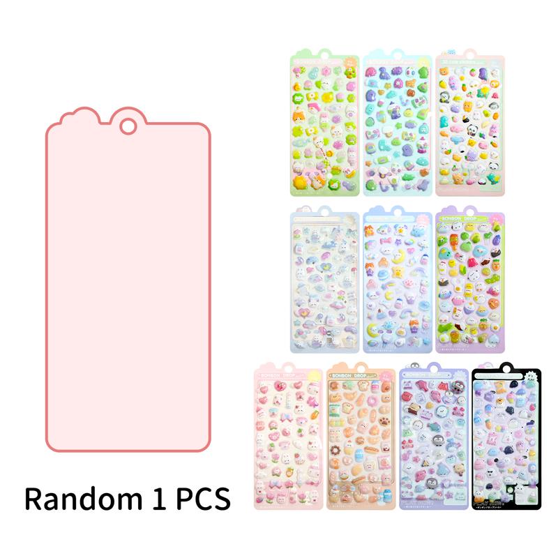 

1/3/6Pcs Animation Themed 3D Ease Sticker Scrapbooking Diy Diary Decoration Journaling Stationery Kawaii Stickers School Supplies