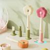 Suction Cup Brush Household Kitchen Three-in-one Long-handled Baby Bottle Water Cup Container Sponge Brush Portable Cleaning Brush