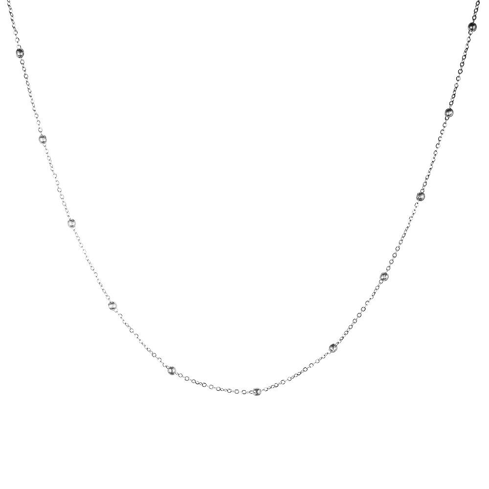 European-American Minimalist Punk Stainless Steel Waist Chain with Round Beads - Fashionable Beach Jewelry