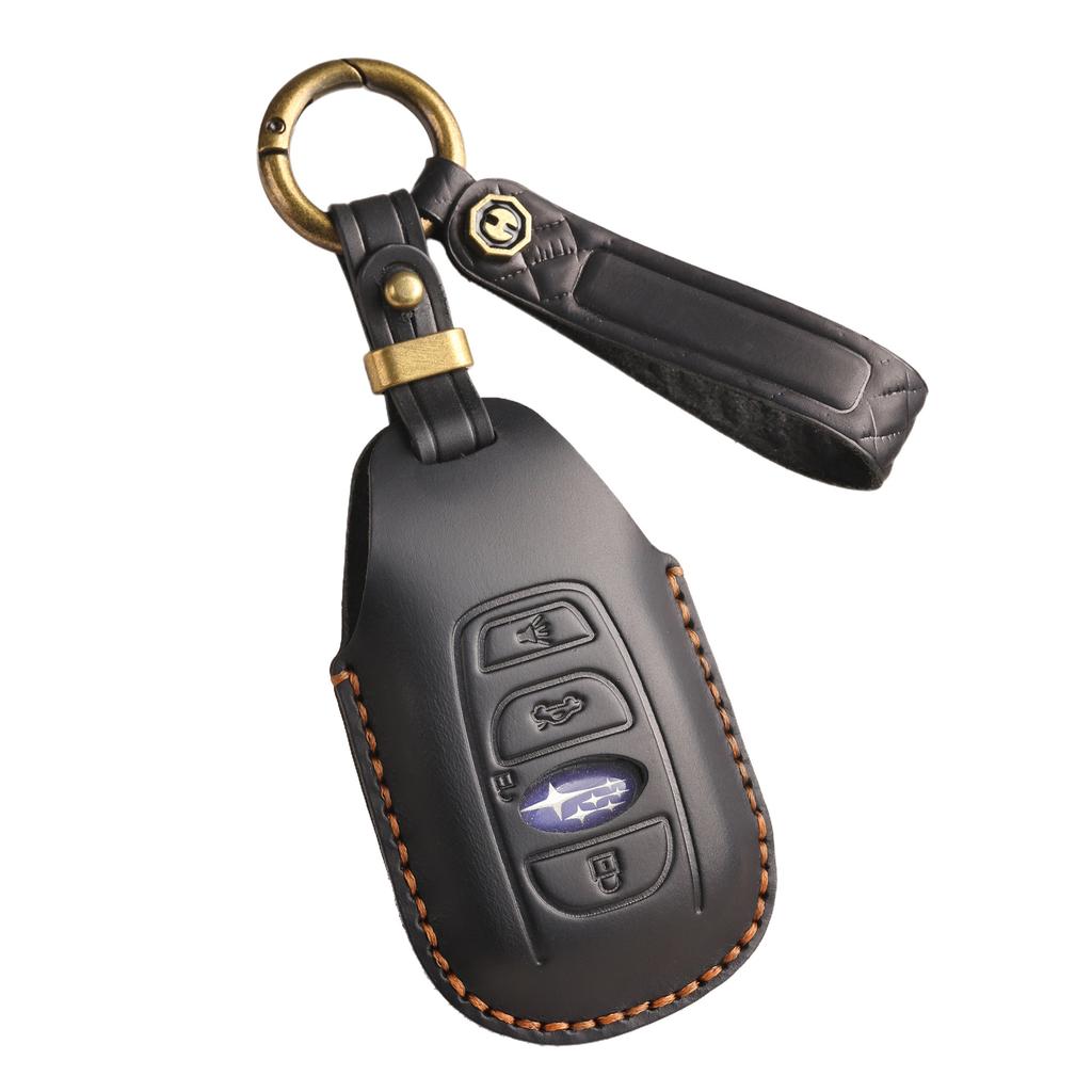 Retro Key Cover for Subaru Key Bag XV Forester Aohu Lion BRZ Leather Car Case Buckle