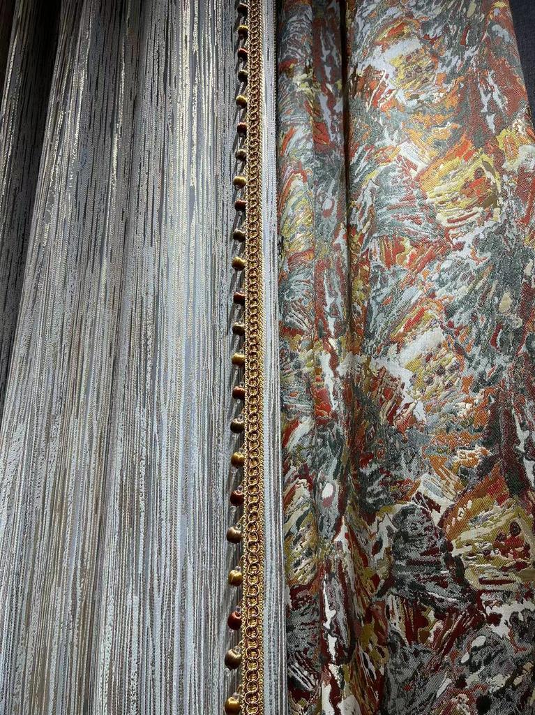 2022 New Design Stripe Vintage Pattern High Precision Jacquard Textile Fabric for Curtains, Costumes and Throw Pillows