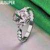 925 Sterling Silver AAA Zirkonový prsten Módní kouzlo Svatební šperky