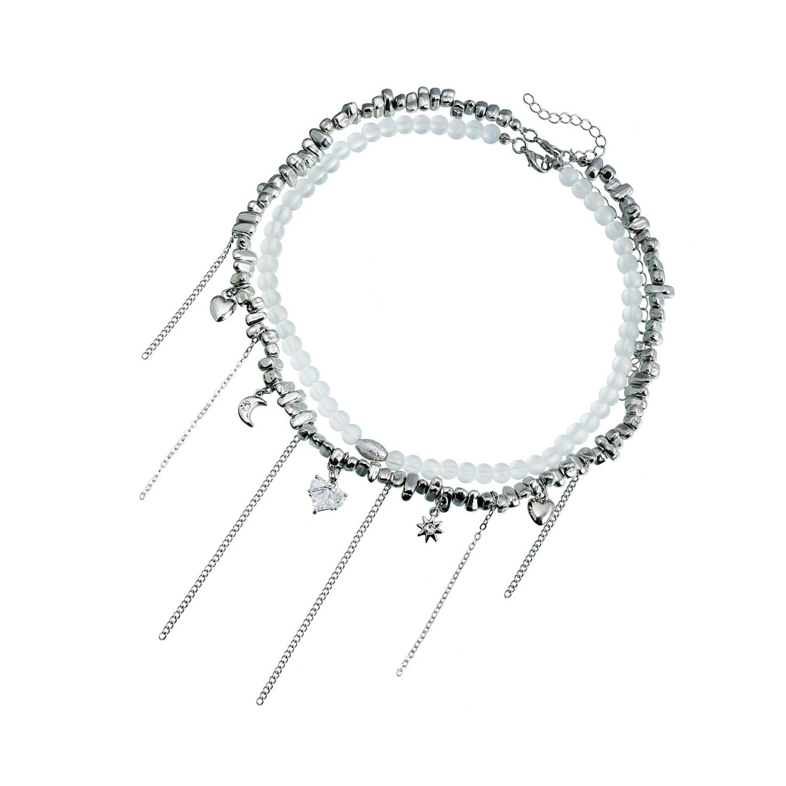 

Романтическое ожерелье в форме сердца с кисточками из циркония, цепочка для ключицы, идеально подходит для вечеринок и повседневной носки