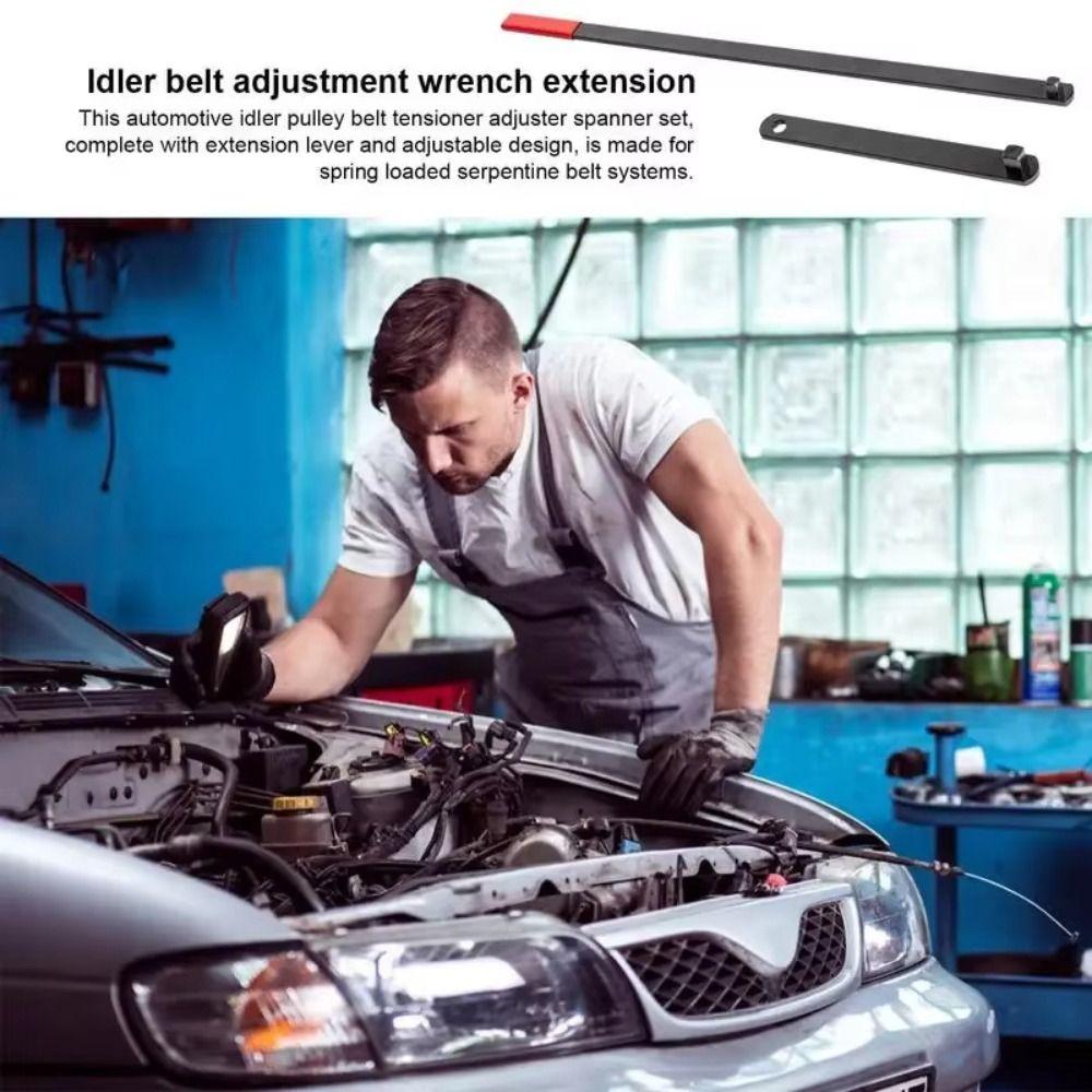 8 Pcs Interchangeable Open-End Belt Tension Adjuster Tool Automotive Repair Kit Workshop Use