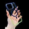 iPhone 17 Pro Max Gradient Magnetic Transparent Lens Stand Drop-Proof Case