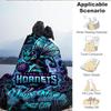 1PC Custom Name Blanket Charlotte Logo Art Flannel blankets Patterns Throw Blanket All-Season Soft Gift for Couch, Bed, Camping, Birthday gifts