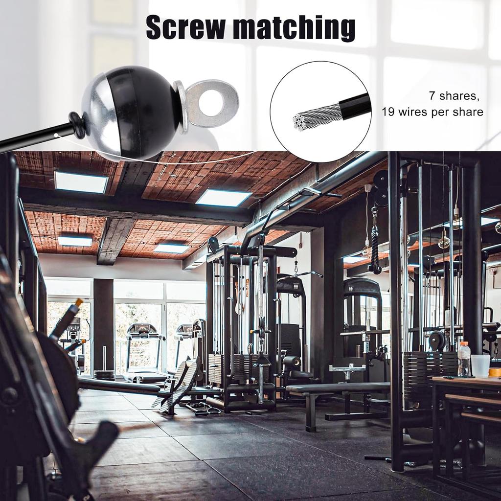 Fitness pulley cable fitness wire rope joint screw terminal fitness rope