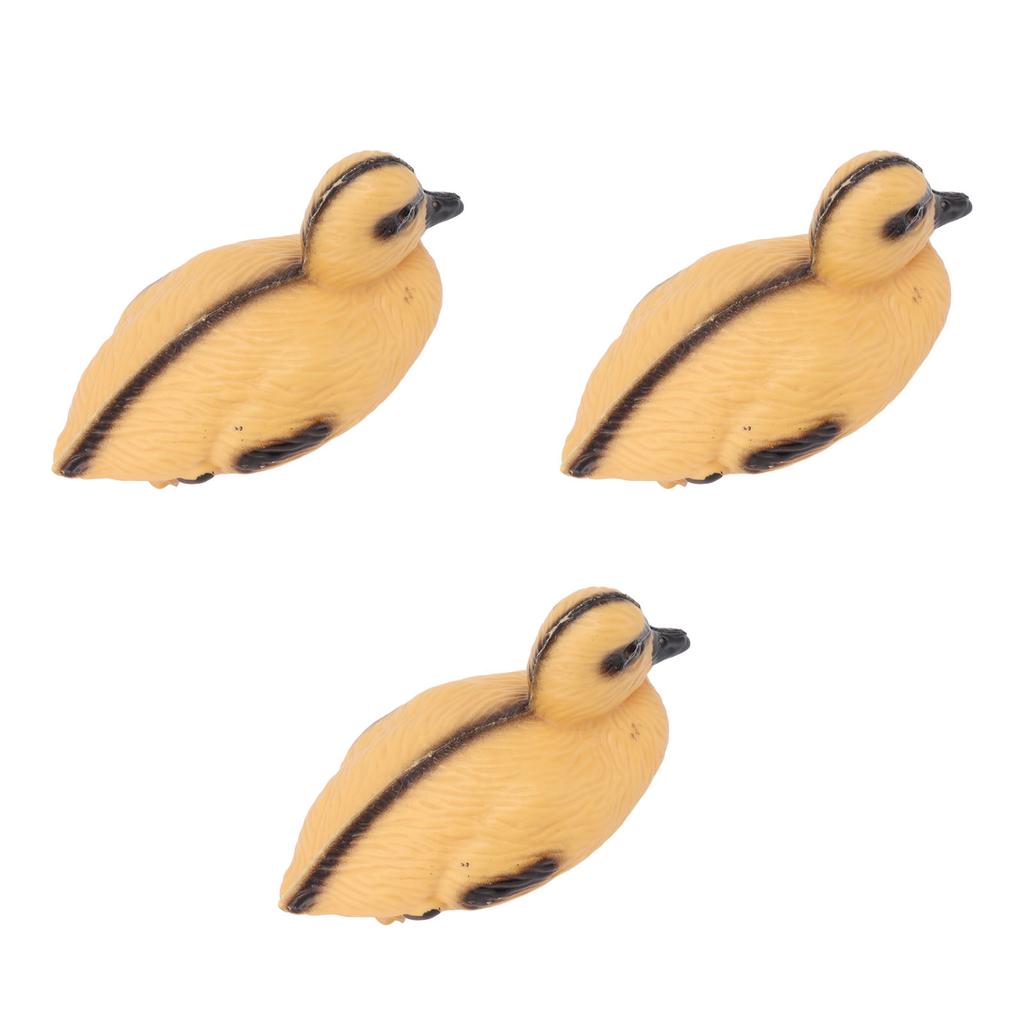 3Pcs Floating Yellow Duckling Realistic Plastic Duck Fish Pond Ornament for Garden Swimming Pool Fishing Pond Water