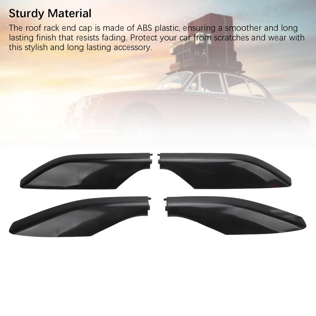 4Pcs Roof Rack Rail End Cover Cap 63492-60110 Removable Stylish Look Replacement for Prado 2010-2018