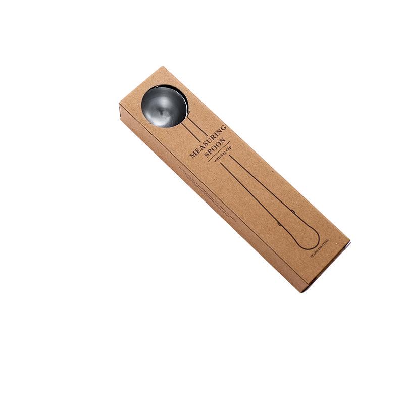 

Gold Plated Stainless Steel Coffee Measuring Spoon with Clip - 2-in-1 Kitchen Gadget for Sealing and Measuring Milk Powder