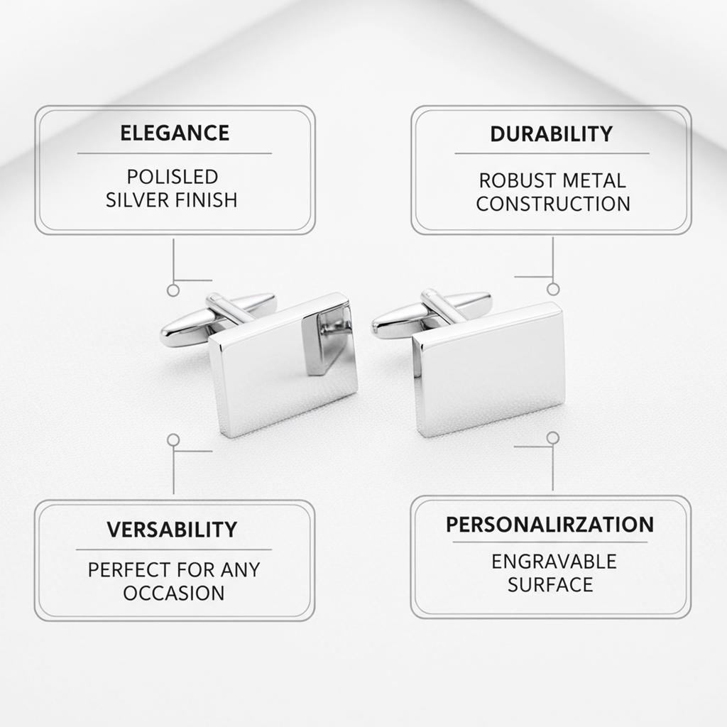 1 Paar Elegante Metall-Hemdknöpfe Raffiniertes Design Metalltextur Geeignet für Formelle Kleidung oder Stilvolle Freizeitkleidung