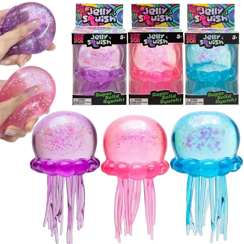 Kawai Jellyfish Maltose Squishy Toy Soft Colors Cute Jelly Fish Modeling Stress Relief Relax Fun Toy For Friends Gifts