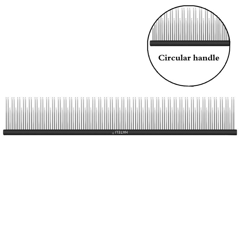22cm Metal Pet Comb Cat Dog Hair Grooming Stainless Steel Comb Removes Loose Hair Tangles Professional Dog Grooming Supplies